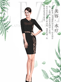 女款水療會(huì)所咨客服裝款式圖514