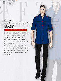 時(shí)尚深藍(lán)色男款長(zhǎng)袖工程服制服設(shè)計(jì)圖119