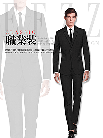 黑色男職業裝西服制服設計圖468