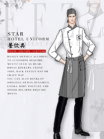 時(shí)尚白色男款廚師服款式設(shè)計(jì)圖485