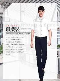 時尚男職業裝短袖襯衫服裝款式圖065