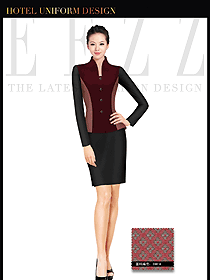 酒店服裝中餐服務員制服設計1421
