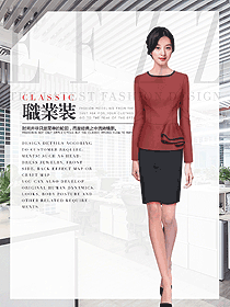 時尚女職業(yè)裝夏裝制服設(shè)計圖907