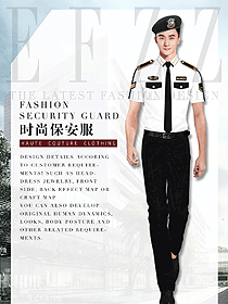 新款男款短袖保安服款式設(shè)計(jì)圖380