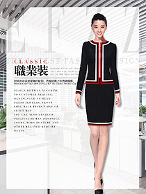 時尚黑色女職業(yè)裝夏裝制服設(shè)計圖910