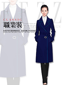 原創制服設計女職業裝大衣服裝款式圖287