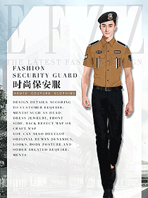 新款男款短袖保安服款式設計圖386