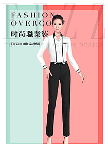 原創(chuàng)制服設(shè)計(jì)女職業(yè)裝長袖襯衫款式圖338