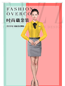 原創(chuàng)制服設(shè)計(jì)女職業(yè)裝長袖襯衫款式圖350