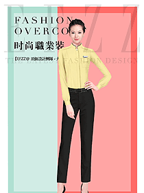 時尚女職業(yè)裝長袖襯衫制服設(shè)計圖351