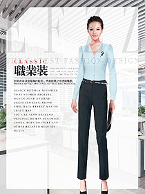 原創制服設計女職業裝長袖襯衫款式圖362