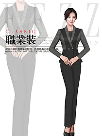 原創制服設計女秋冬職業裝制服設計圖1812