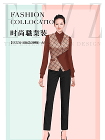 時尚女職業裝馬夾款服裝款式圖356