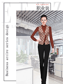 新款女職業(yè)裝馬夾款制服設(shè)計(jì)圖355