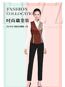 新款女職業裝馬夾款制服設計圖352