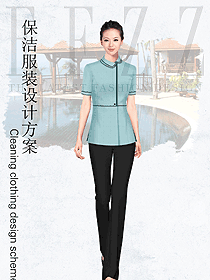 時尚女款酒店清潔員服裝款式圖255