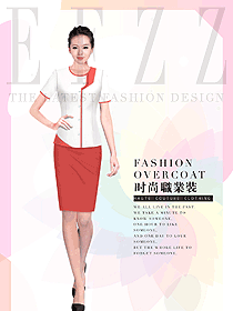 新款白色女職業(yè)裝夏裝制服設(shè)計(jì)圖793