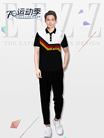 時尚男職業(yè)裝T恤制服設(shè)計圖118