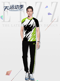 時尚男職業裝T恤制服設計圖125