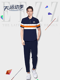 時尚男職業裝T恤制服設計圖137