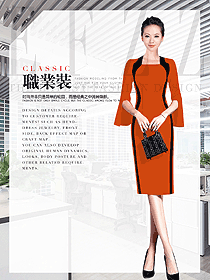 時尚女秋冬職業裝制服設計圖1624