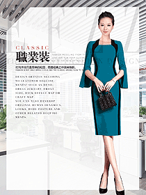 新款女秋冬職業裝制服設計圖1625