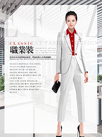 原創制服設計白色女秋冬職業裝設計圖1689