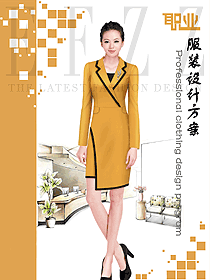 新款女秋冬職業裝制服設計圖1696