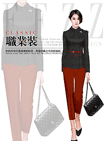時尚女職業裝夏裝制服設計圖960