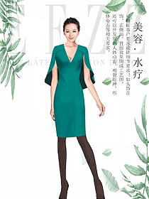 原創(chuàng)制服設(shè)計(jì)女款水療會(huì)所咨客服裝款式圖500