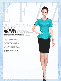 時尚女款SPA水療會所咨客制服設計圖480