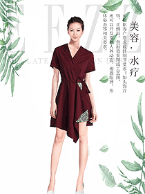 時尚女款按摩技師服款式設計圖1483