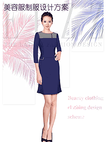 時(shí)尚女款美容會所服裝款式圖727