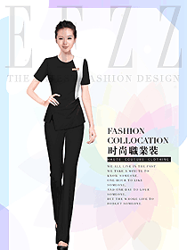 原創(chuàng)制服設(shè)計女款美容會所服裝款式圖703