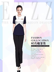 短袖女款美容會(huì)所服裝款式圖686