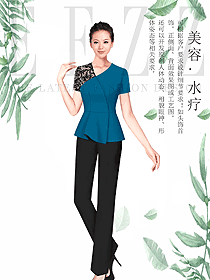 原創(chuàng)制服設(shè)計(jì)女款美容會(huì)所服裝款式圖679