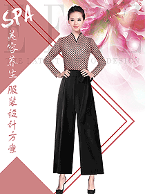 新款長袖女款美容技師制服設計圖642