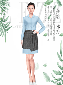 原創制服設計女款美容會所服裝款式圖641
