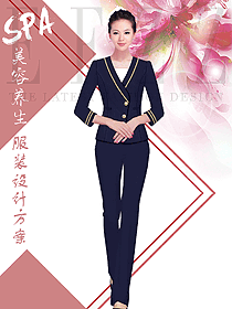 時尚女款美容技師制服設(shè)計圖637
