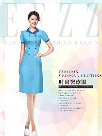 原創設計短袖連衣裙款醫美護士服裝款式圖819