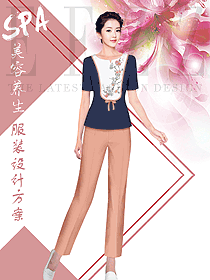 原創(chuàng)設(shè)計美容技師服裝款式圖826
