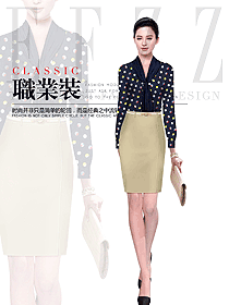 新款女職業裝長袖襯衫制服設計圖391