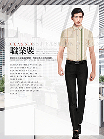 時尚男職業裝短袖襯衫服裝款式圖070