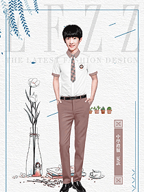 短袖男款學生服校服款式設計圖157