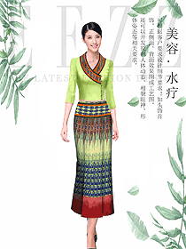 東南亞泰式風格水療會所咨客服裝款式圖530