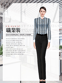 時尚女職業裝長袖襯衫制服設計圖403