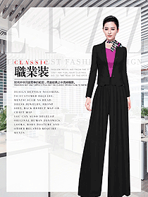 優(yōu)雅黑女秋冬職業(yè)裝制服設計圖1825