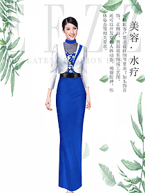 原創制服設計水療會所咨客服裝款式圖535