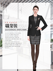 新款黑色女職業裝夏裝制服設計圖1002
