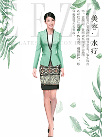 原創制服設計總臺收銀接待服裝款式圖458